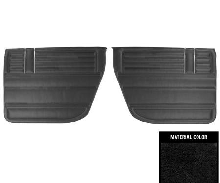 PUI Interiors 1968 Concours Estate/Malibu 4-Door Hardtop/Wagon Black Rear Door Panels 68AD4D10W