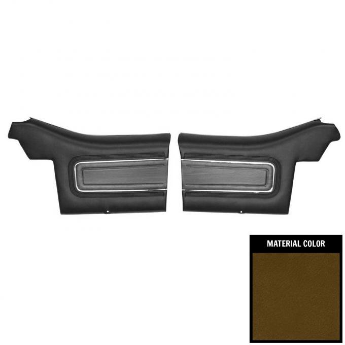 PUI Interiors 1972 Cutlass Supreme Convertible Pre-Assembled Dark Saddle Rear Door Panels 71CD421V-P