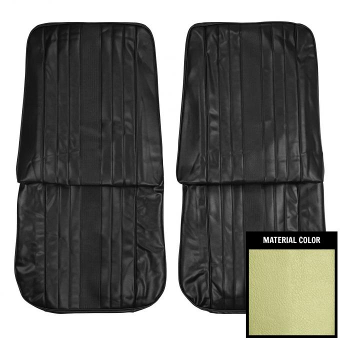 PUI Interiors 1969 Chevrolet Chevelle Light Green Front Bucket Seat Covers 69AS23U