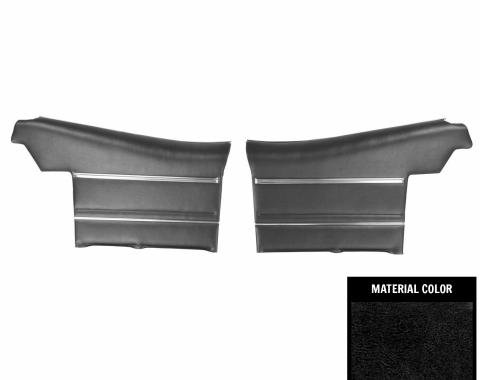 PUI Interiors 1969 Pontiac GTO/LeMans Convertible Pre-Assembled Black Rear Door Panels PD450V
