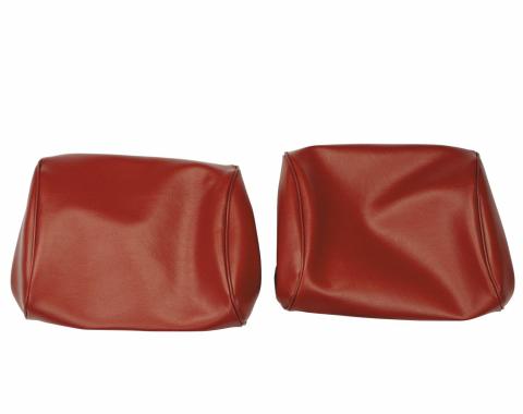 PUI Interiors 1968-1972 GM A-Body & Nova Red Bench Seat Head Rest Covers 68AH30B