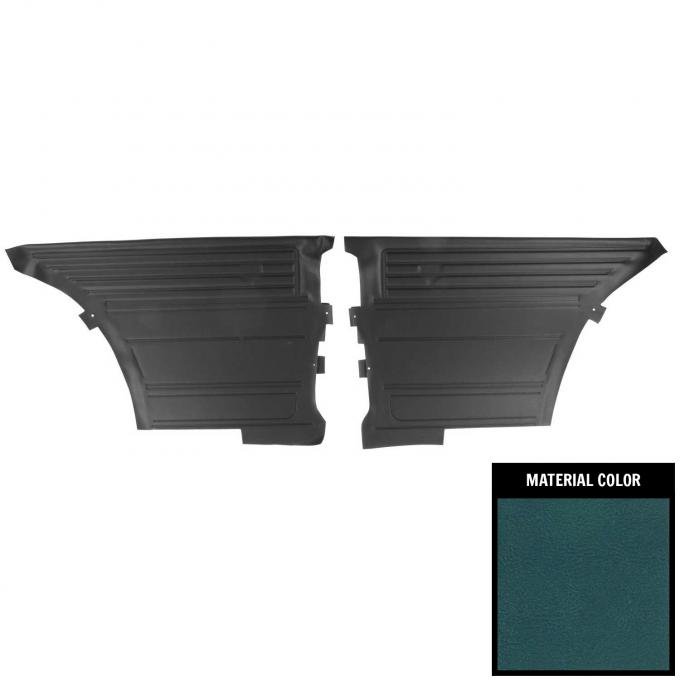PUI Interiors 1968 Chevrolet Chevelle Hardtop Platinum Edition Medium Blue Rear Door Panels 68AD17C