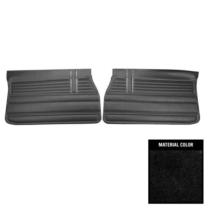 PUI Interiors 1968 Chevrolet Chevelle Black Front Door Panels D310