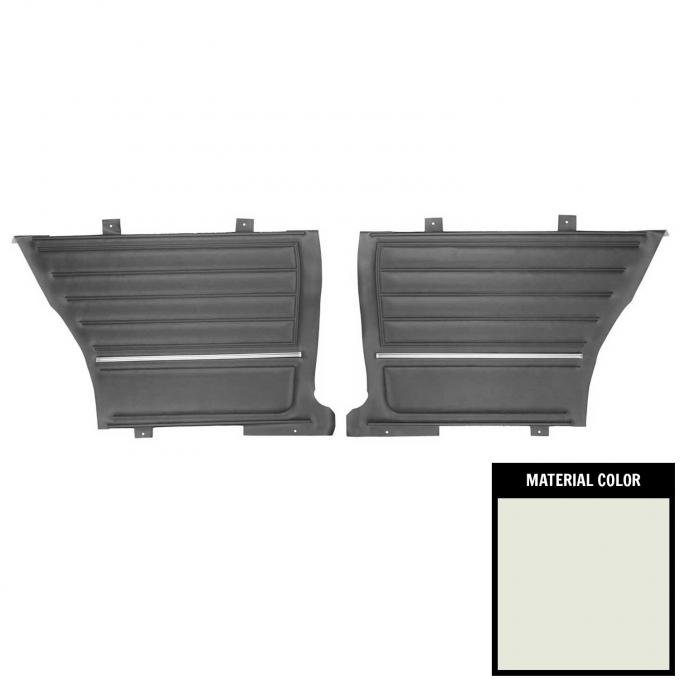 PUI Interiors 1965 Chevrolet Chevelle Pre-Assembled White Front Door Panels PD263C