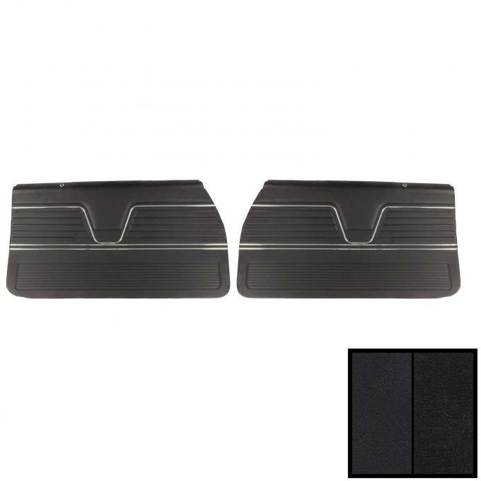 PUI Interiors 1969 El Camino Platinum Edition Dark Blue Pre-Assembled Front Door Panels 69ADE16-P