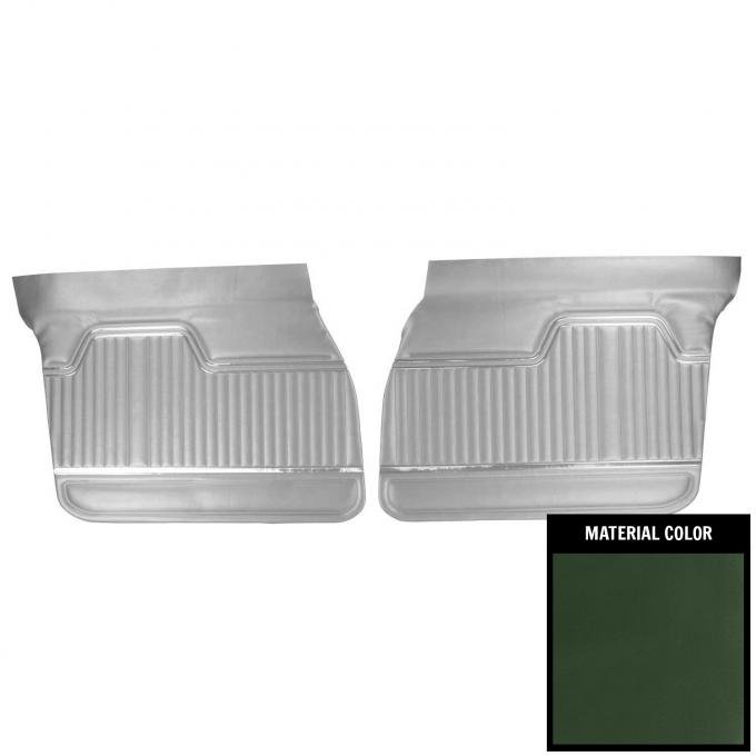 PUI Interiors 1972 Chevelle 4-Door Sdn/Hrdtop/Wgn Aqua Dark Green Front Door Panels 70AD4D25