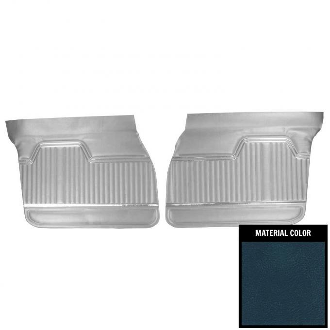 PUI Interiors 1971-1972 Chevrolet Chevelle 4 Door Blue Front Door Panels 70AD4D09
