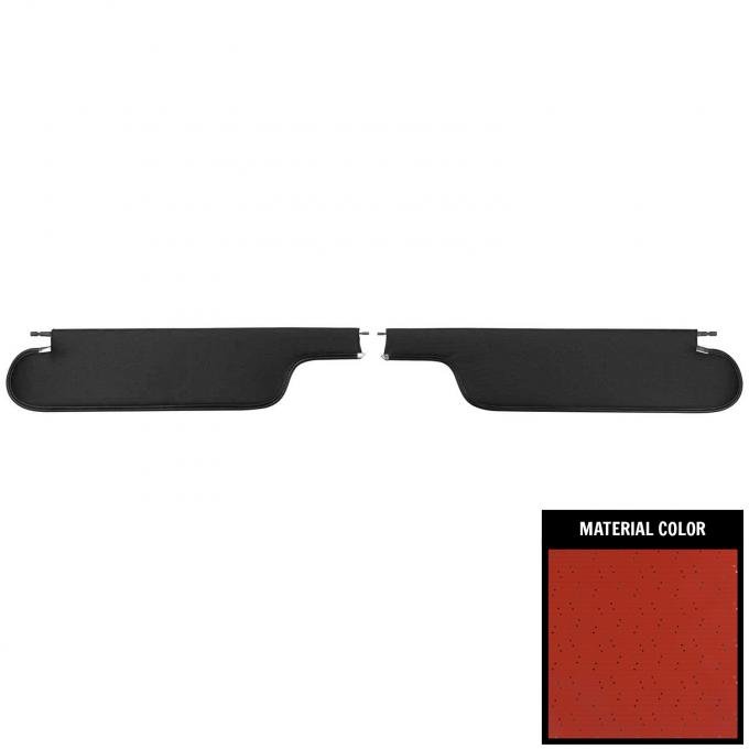 PUI Interiors 1968-1970 Chevrolet Chevelle/El Camino Bright Red Perforated Sun Visors SV5102BC