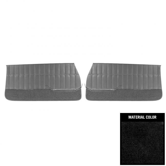 PUI Interiors 1971-1972 Chevrolet Monte Carlo Black Front Door Panels 71MD10