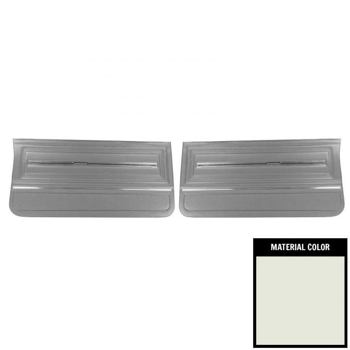 PUI Interiors 1966 Chevelle White & Black Pre-Assembled Gold Edition Front Door Panels PDO284