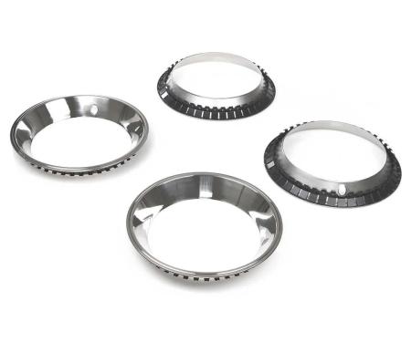 AMD Rally Wheel Trim Ring Set, 4 pcs, 15 Inch, 69 Camaro 74-77 Chevelle El Camino X994-3569-2S