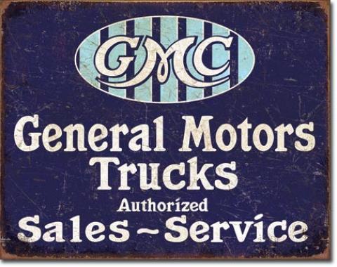 Tin Sign, GMC Trucks - Authorized