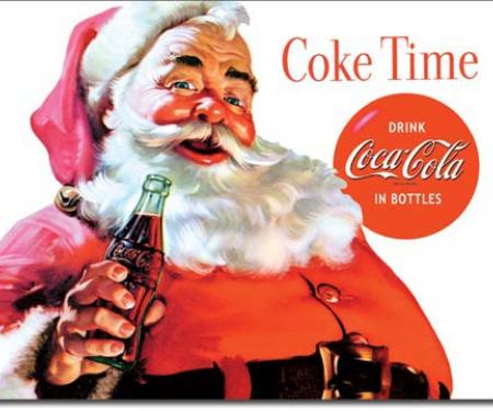 Tin Sign, COKE Santa - COKE Time