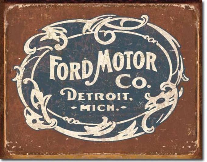 Tin Sign, Ford - Historic Logo