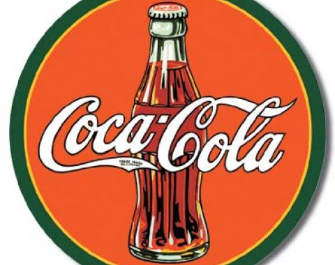 Tin Sign, COKE - Round 30's Bottle & Logo