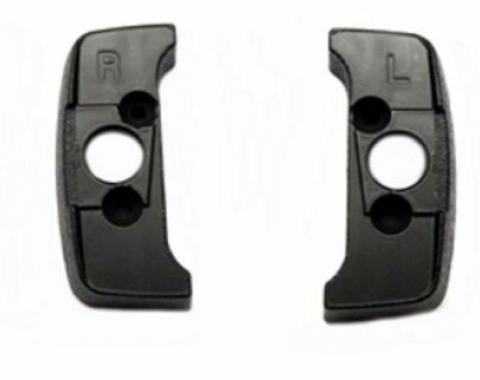 1974-81 Seat Belt Shoulder Belt Guide Escutcheons, Black Pair