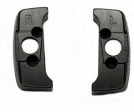 1974-81 Seat Belt Shoulder Belt Guide Escutcheons, Black Pair