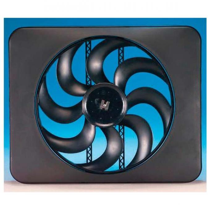 El Camino Engine Cooling Fan Kit, Electric, Universal, Single, 3300 CFM, Black Magic X-Treme, Flex-a-lite, 1959-1987