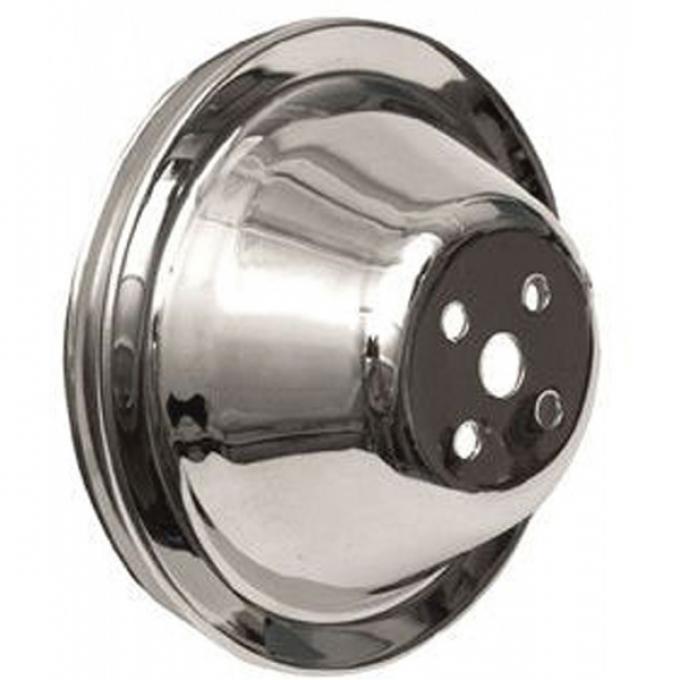 Chevelle Water Pump Pulley, Small Block, Single Groove, Chrome, 1964-1968