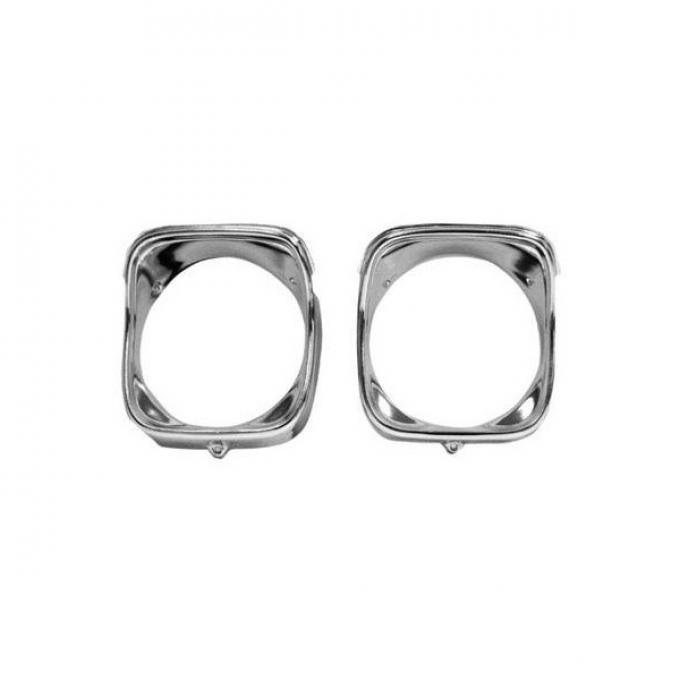 Chevelle Headlight Bezels, Inner & Outer, Right, 1968