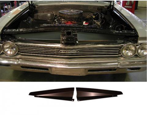 El Camino Core Support Filler Panel, Black Anodized, 1966