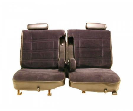 El Camino Seat Covers, Split Seat, Dual Armrest & Headrest,Vinyl With Velour, 1978-1980