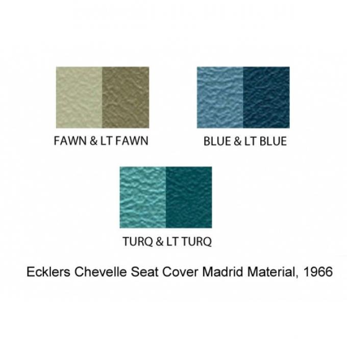 Chevelle-Distinctive Industries Seat Covers, Coupe, Bucket Front & Bench Rear, Two-Tone, 1966
