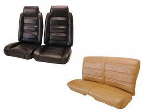 Malibu Front Bucket Seats, With Built-In Headrests & Rear Bench Seat, In Madrid Grain Vinyl, 1978-1981