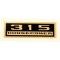 Chevelle Valve Cover Decal, 315 hp, 1964-1972