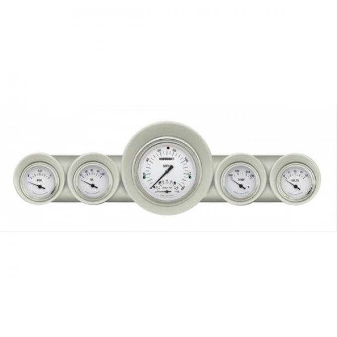 Full Size Chevy Speedtachular Custom Gauge Set, White Hot, 1959-1960