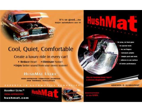 Hushmat Ultra Insulation, Door, Firewall Or Roof, For Firebird, 1967-1969