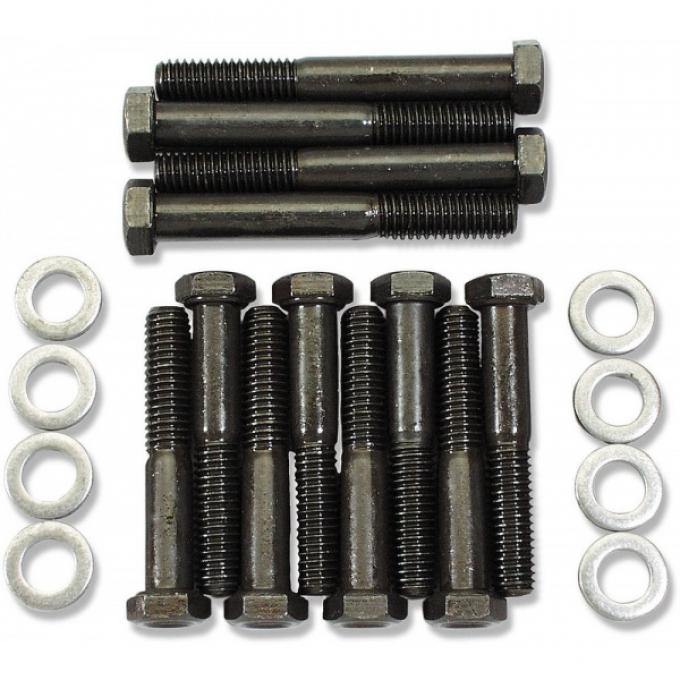 Chevelle Exhaust Manifold Bolts & Washers, Small Block, 1964-1966