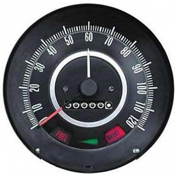 Firebird Speedometer, Standard Dash, With Speed Warning, 1967