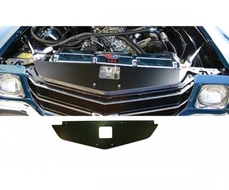 El Camino Core Support Filler Panel, Black Anodized, 1970-1972