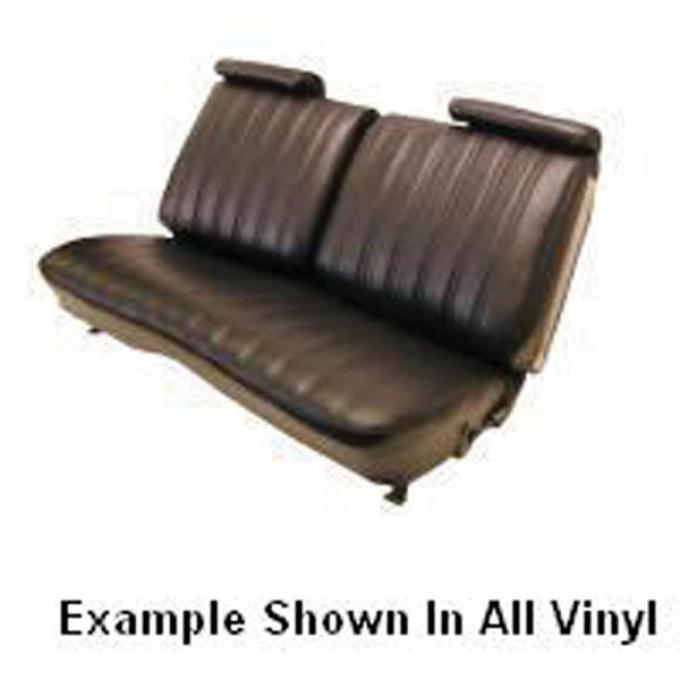 El Camino Seat Cover, Straight Bench, Without Armrest, Vinyl, With Velour, 1973-1977