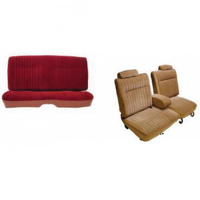 Malibu Seat Covers, Front Straight Bench, With 55/45 Split Bench, Coupe Or Sedan, 1981-1982