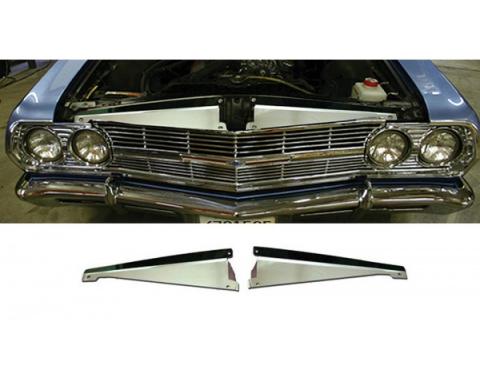 El Camino Core Support Filler Panel, Polished Aluminum, 1965