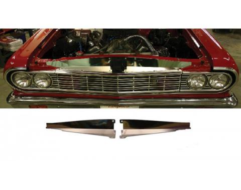 El Camino Core Support Filler Panel, Polished Aluminum, 1964