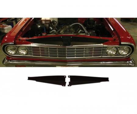 Chevelle Core Support Filler Panel, Black Anodized, 1964