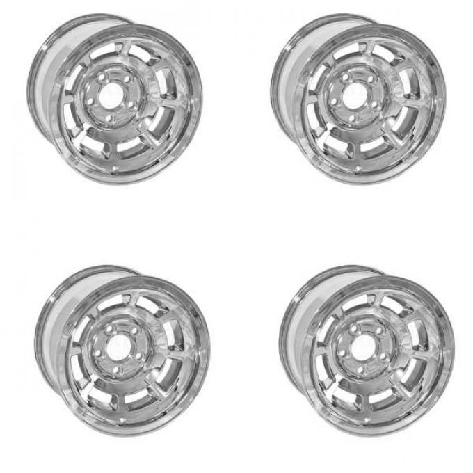 Corvette-Style Chrome Reproduction Aluminum Wheel Set, 1964-1983