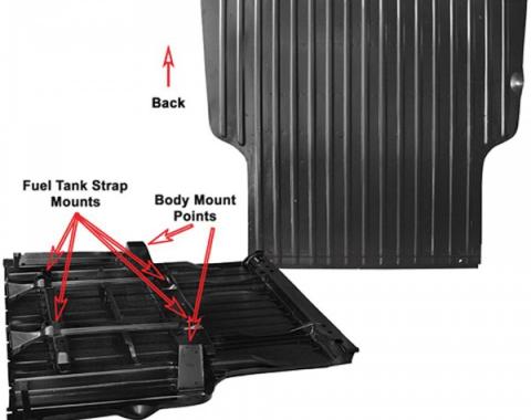 El Camino Bed Floor Panel, 1968-1972