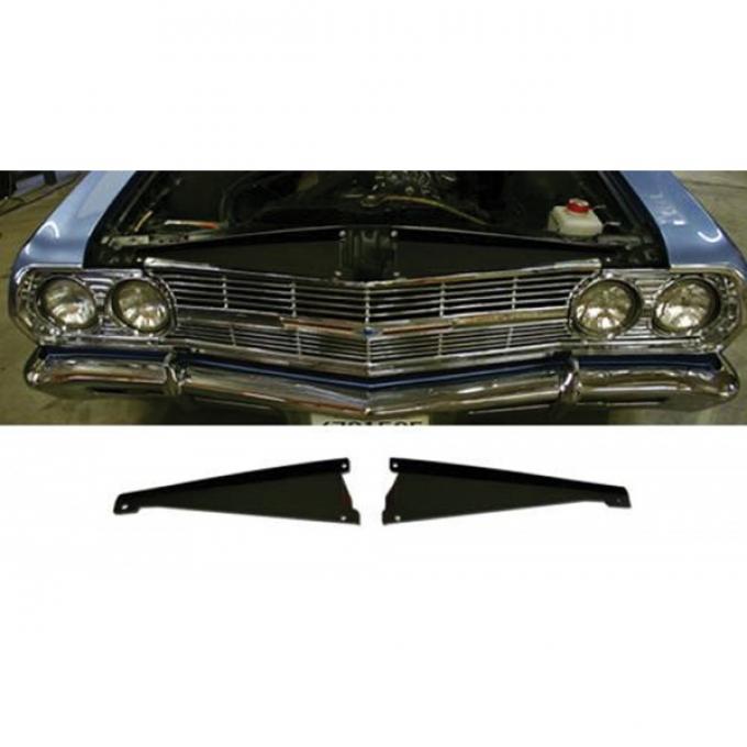 Chevelle Core Support Filler Panel, Black Anodized, 1965