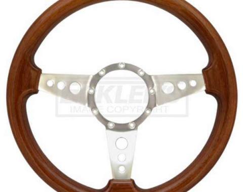 Chevelle Steering Wheel, Volante S9, Simulated Walnut Wood Finish, 1964-1983