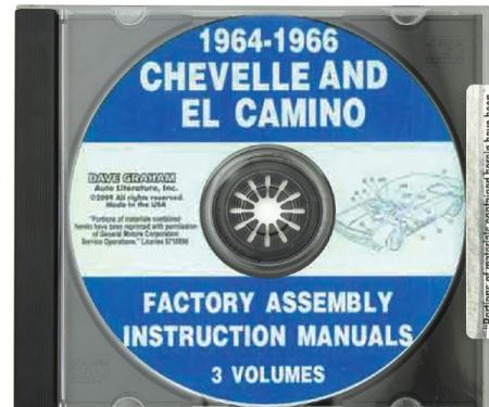 Chevelle Factory Assembly Manual, PDF CD-ROM, 1964-1966
