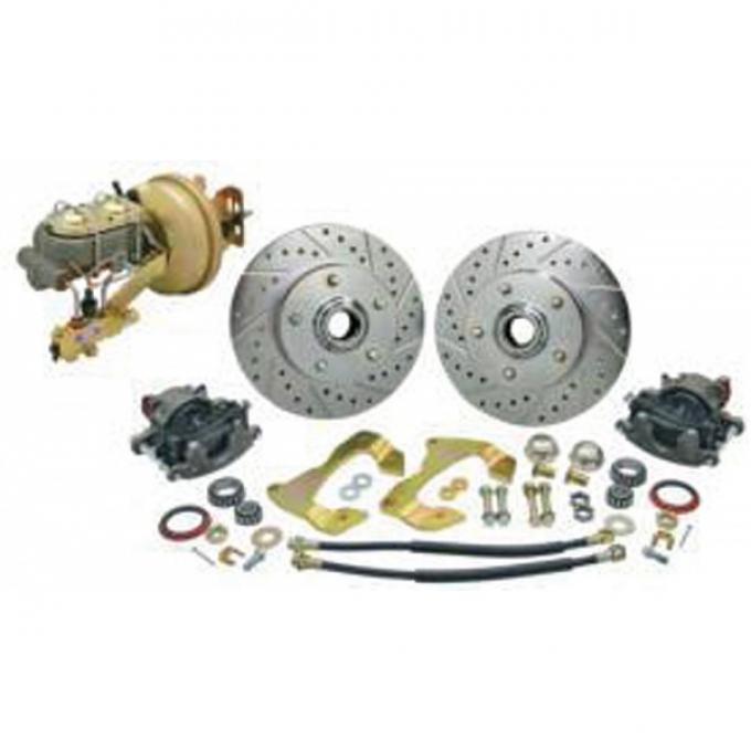 Chevelle Front Disc Brake Kit, With Booster & Stock Height Spindles, 1968-1972