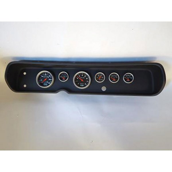 Chevelle Instrument Cluster Panel, Black Finish, With Sport Comp Gauges