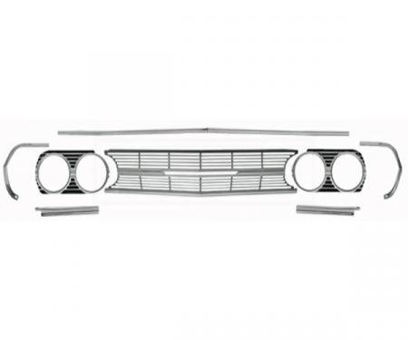 Chevelle And Malibu Grille, Molding, Headlight Extension, Kit, Standard, 1965