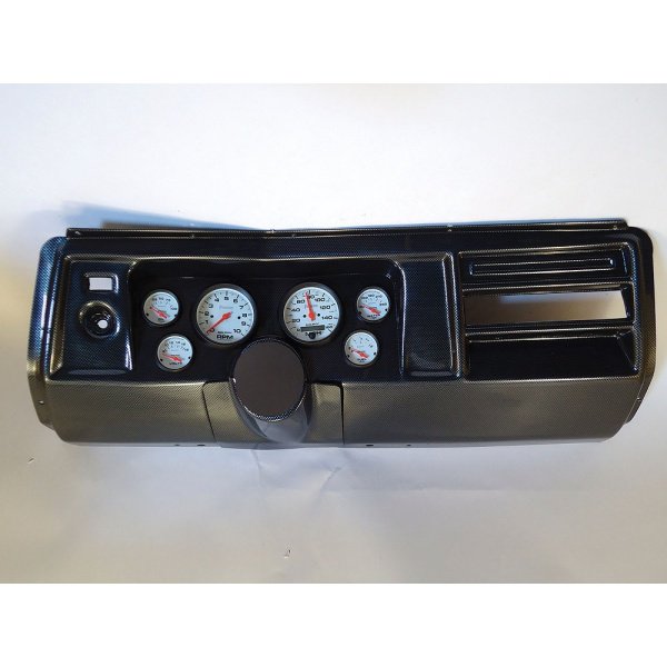 Chevelle Instrument Cluster Panel, Carbon Fiber Finish, With Phantom