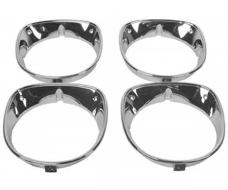 Redline Restomotive® Chevelle/El Camino 70 H/L Bezel - 1 Set (4-Piece Set) LG-00-501