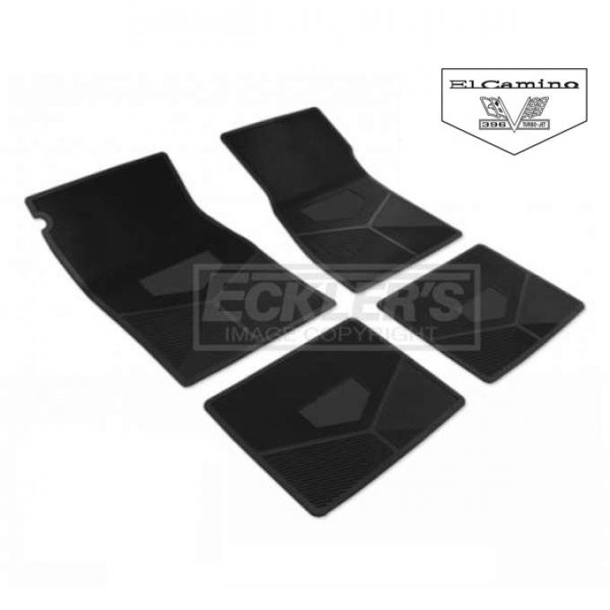 Legendary El Camino Super Sport  Floor Mat, 396 With BowtieAnd Flag, 1967